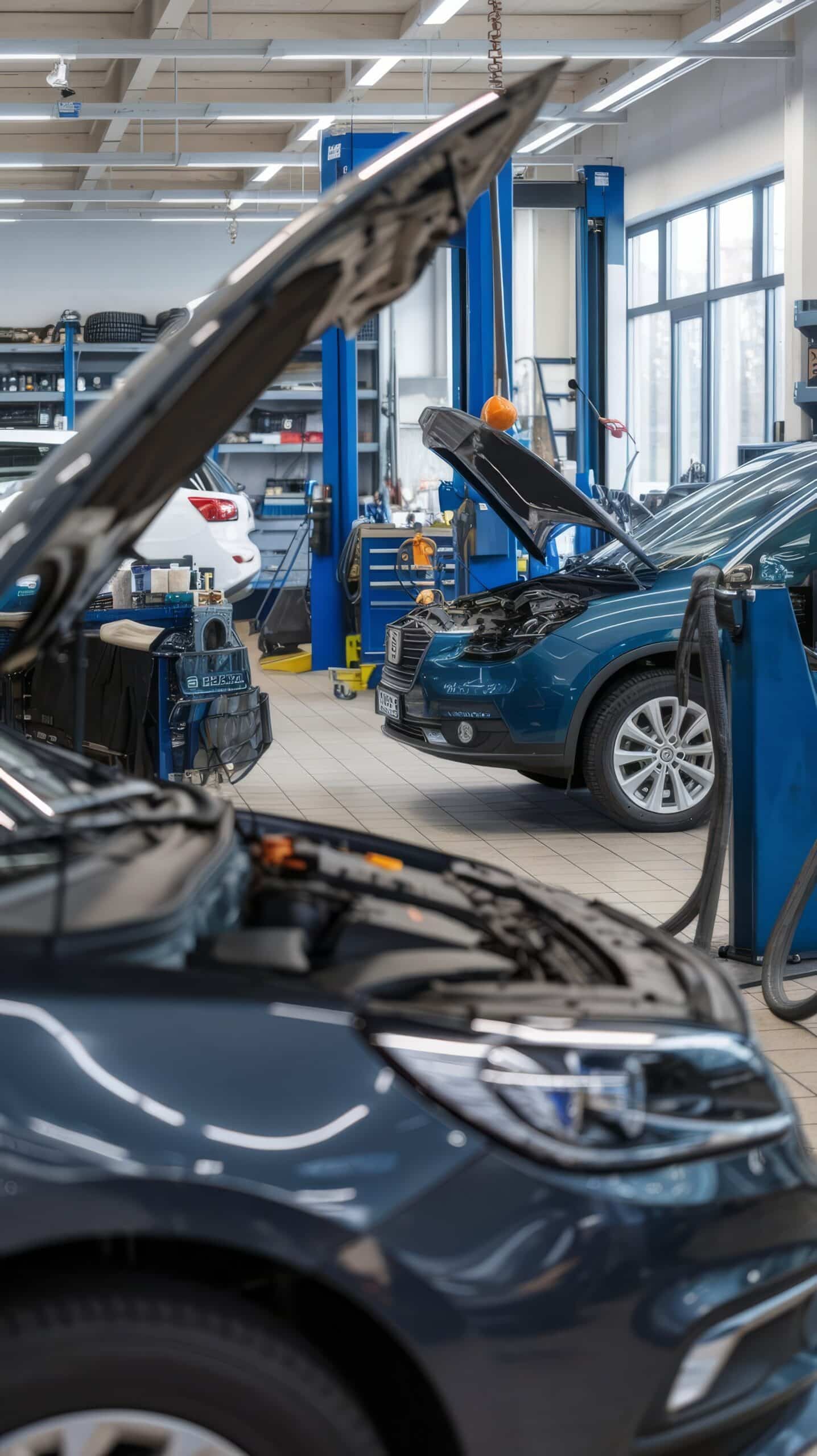 car repr service centre interior blurred background scaled