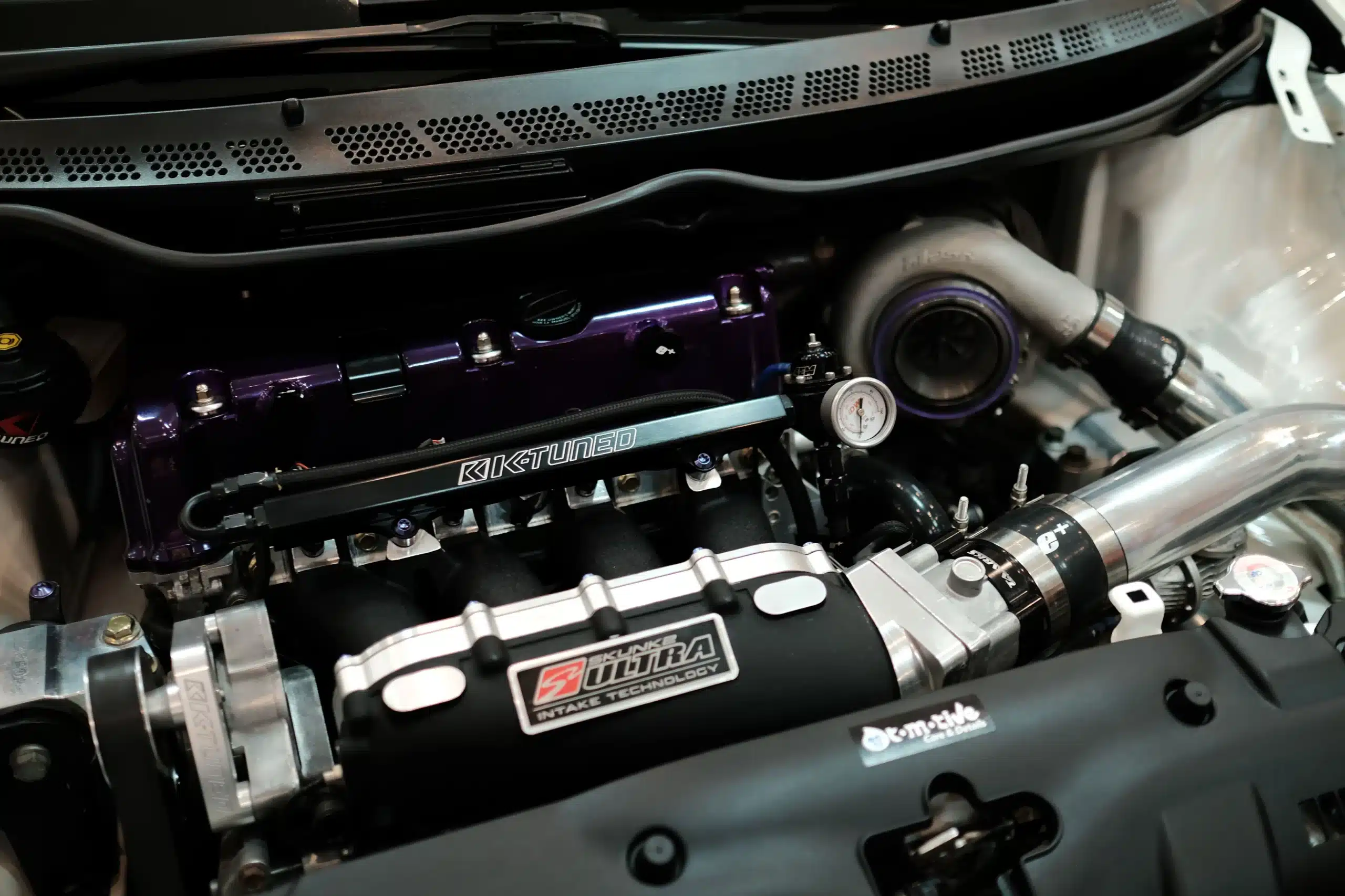 Turbocharger components and engine bay detailing for performance diagnostics and repair in Bay Shore.